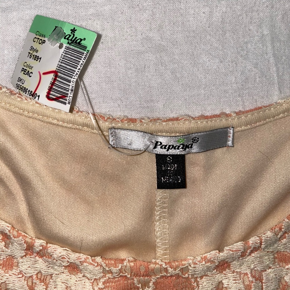 Lace Fringe Crop Top NWT - Picture 3 of 4